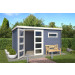  Outdoor Life Products | Tuinhuis Timian 380 x 230 | Gecoat | Platinum Grey-Wit 260862-01